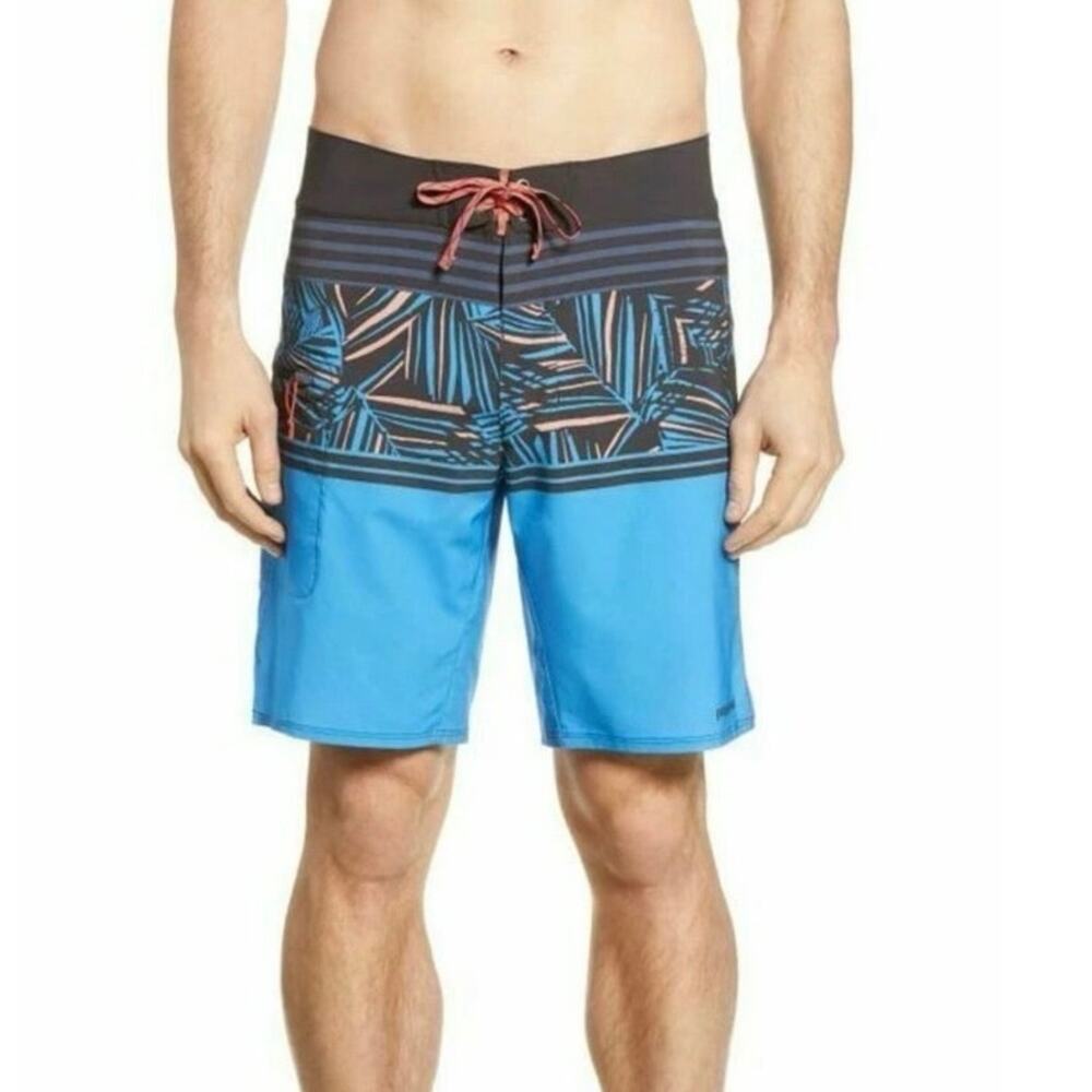 Patagonia Blue Men’s Stretch Planing Board Shorts Swim Trunks Packable Size 30